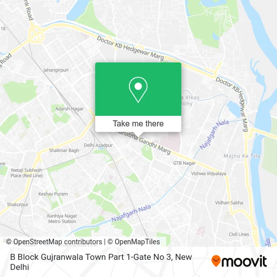 B Block Gujranwala Town Part 1-Gate No 3 map