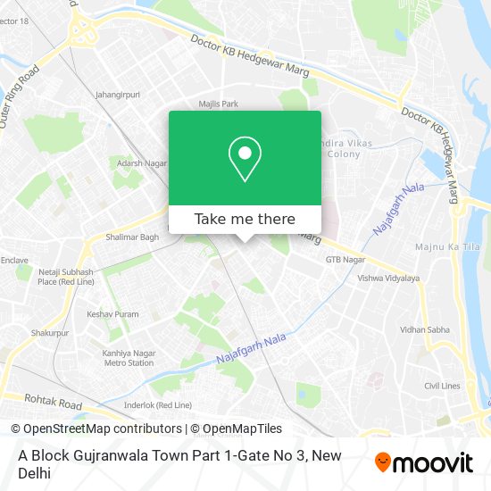 A Block Gujranwala Town Part 1-Gate No 3 map