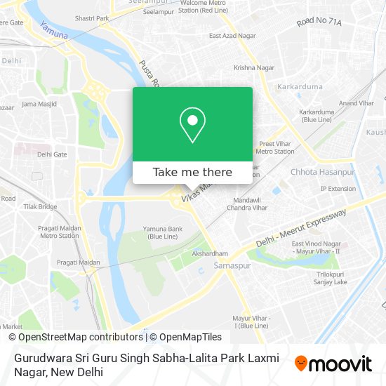 Gurudwara Sri Guru Singh Sabha-Lalita Park Laxmi Nagar map