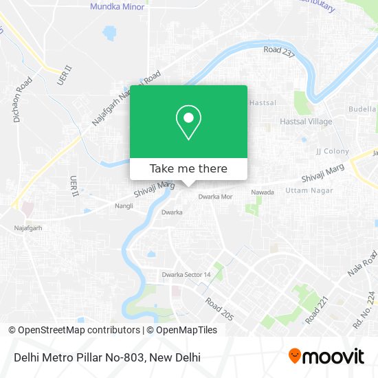 Delhi Metro Pillar No-803 map