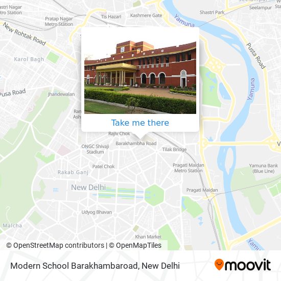 Modern School Barakhambaroad map