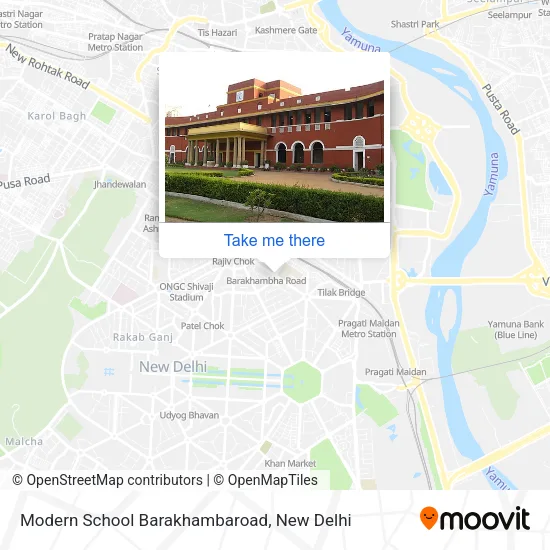 Modern School Barakhambaroad map