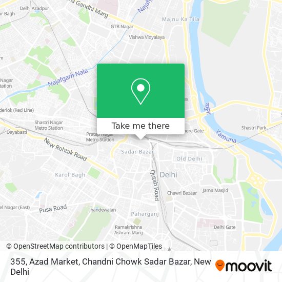 355, Azad Market, Chandni Chowk Sadar Bazar map