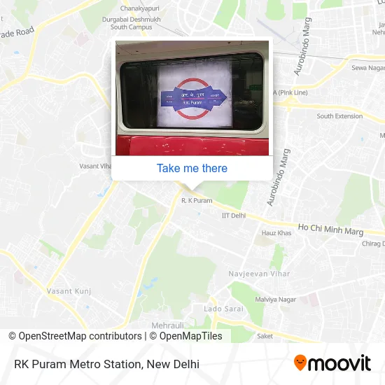 RK Puram Metro Station map