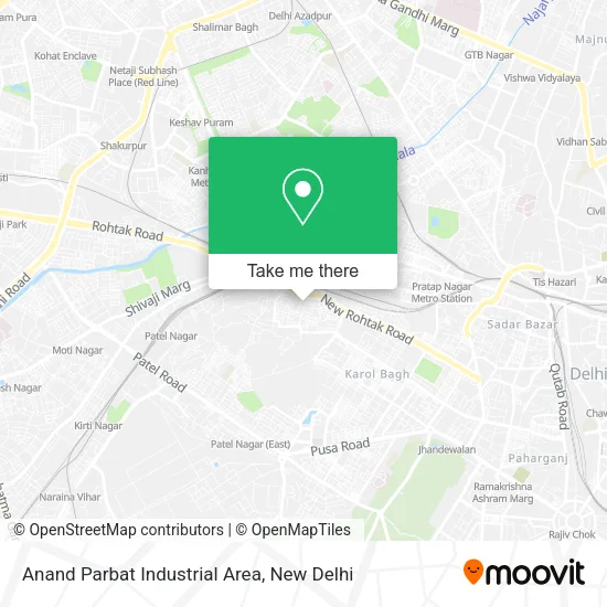 Anand Parbat Industrial Area map