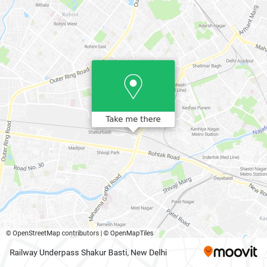 Railway Underpass Shakur Basti map