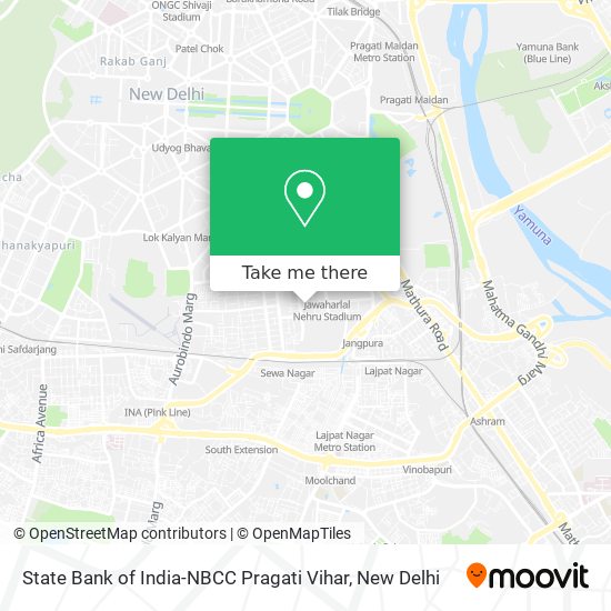 State Bank of India-NBCC Pragati Vihar map