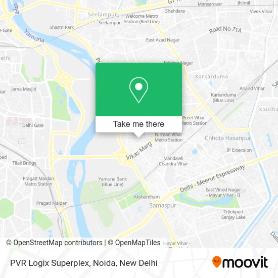 PVR Logix Superplex, Noida map
