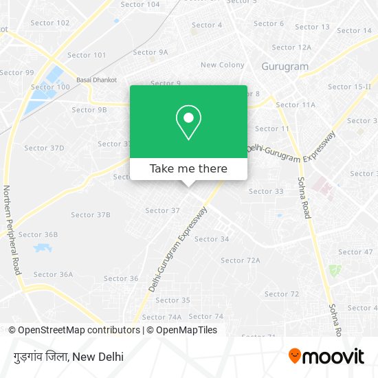 गुड़गांव जिला map
