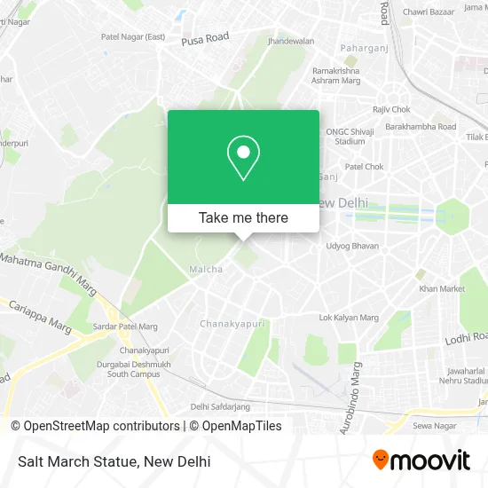 Salt march Statue map