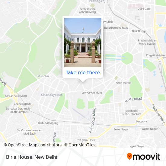 Birla House map