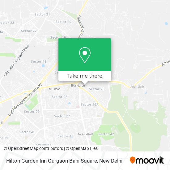 Hilton Garden Inn Gurgaon Bani Square map