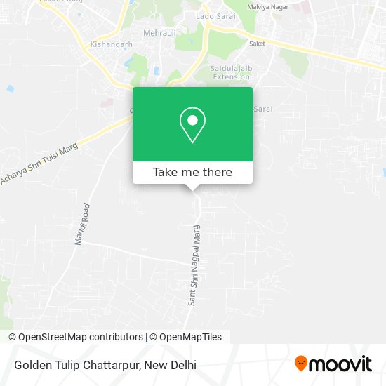 Golden Tulip Chattarpur map