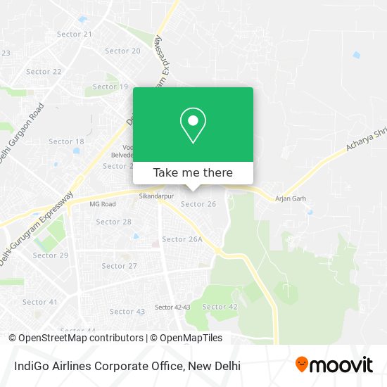 IndiGo Airlines Corporate Office map