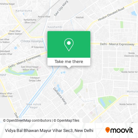 Vidya Bal Bhawan Mayur Vihar Sec3 map