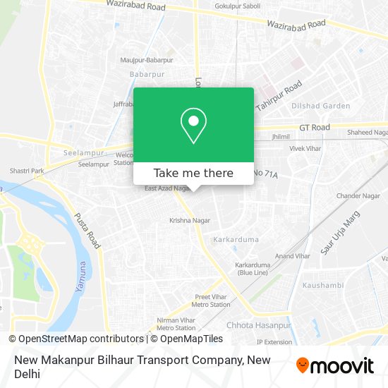 New Makanpur Bilhaur Transport Company map