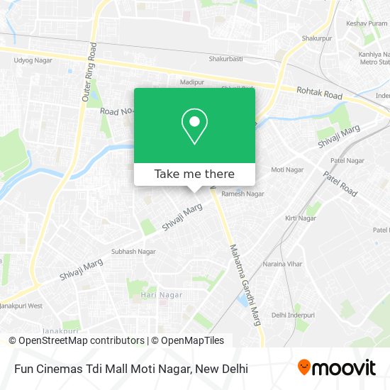 Fun Cinemas Tdi Mall Moti Nagar map