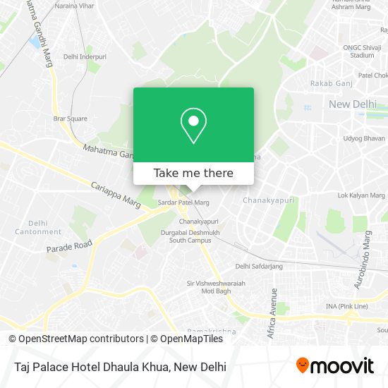 Taj Palace Hotel Dhaula Khua map