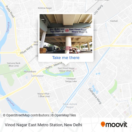 Vinod Nagar East Metro Station map