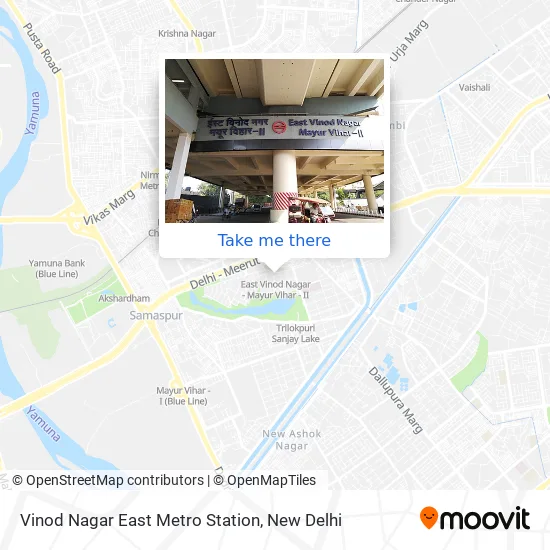 Vinod Nagar East Metro Station map