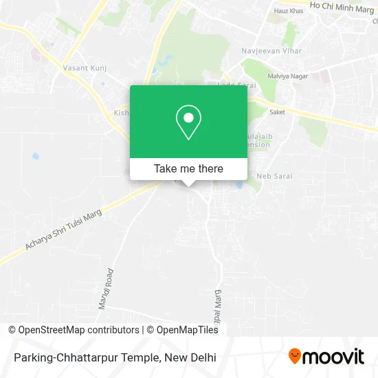 Parking-Chhattarpur Mandir map