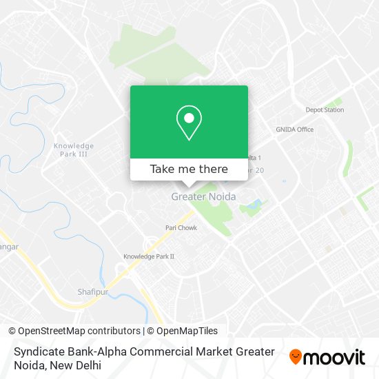 Syndicate Bank-Alpha Commercial Market Greater Noida map