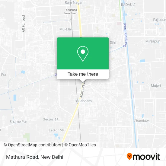 Mathura Road map