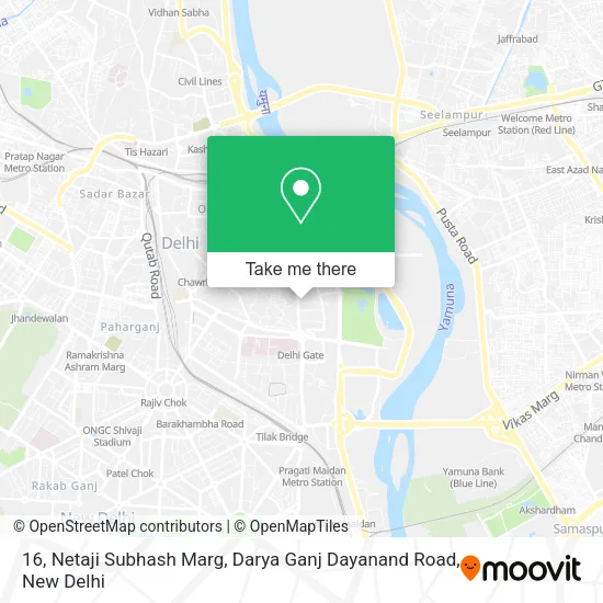 16, Netaji Subhash Marg, Darya Ganj Dayanand Road map