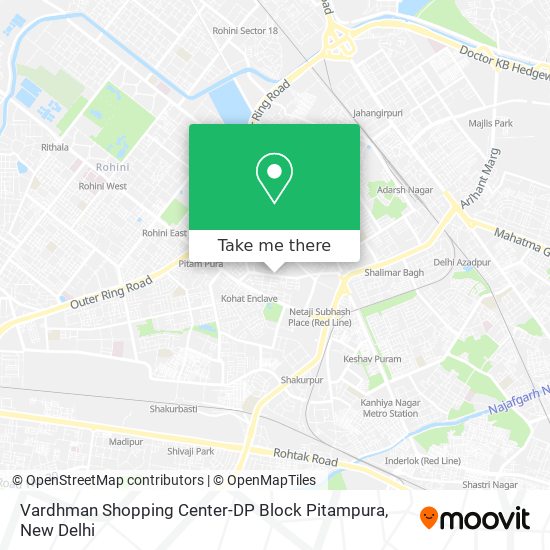 Vardhman Shopping Center-DP Block Pitampura map