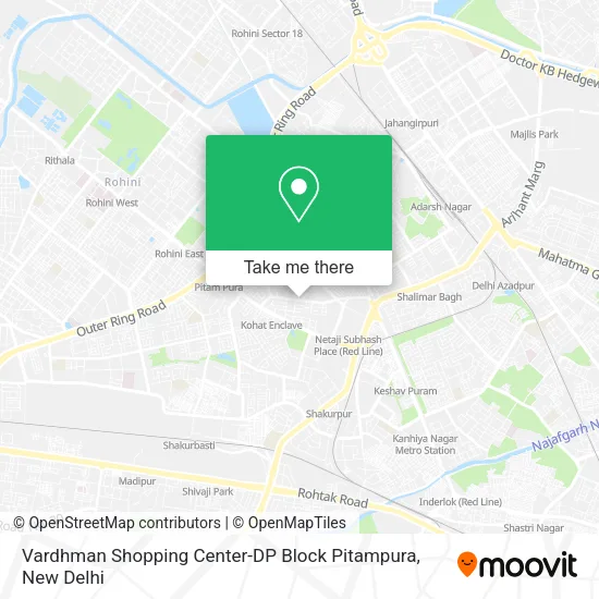 Vardhman Shopping Center-DP Block Pitampura map
