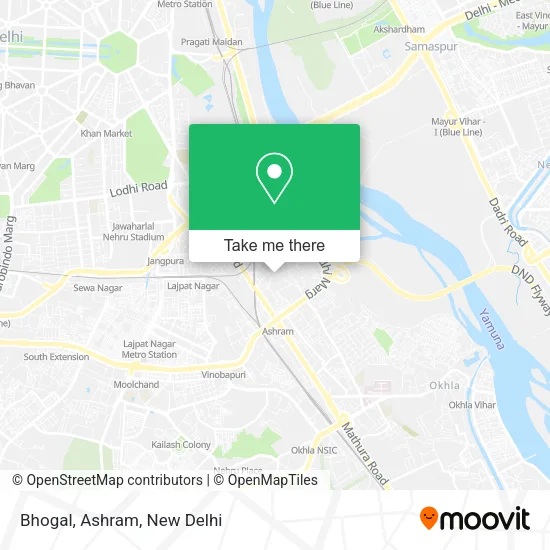 Bhogal, Ashram map