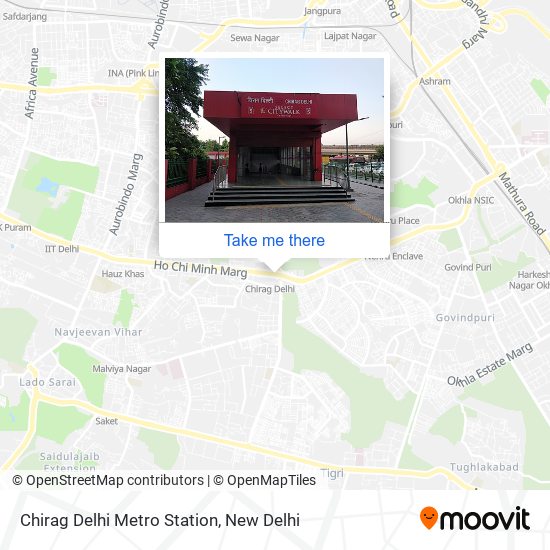 Chirag Delhi Metro Station map