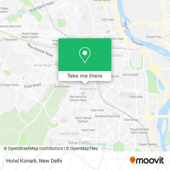 Hotel Konark map