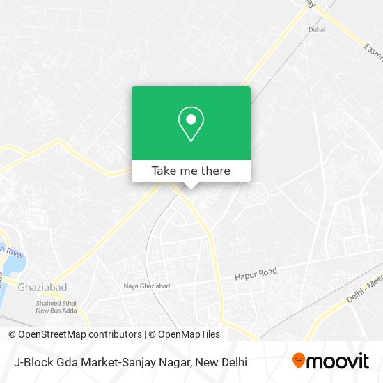 J-Block Gda Market-Sanjay Nagar map