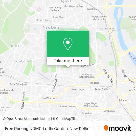 Free Parking NDMC-Lodhi Garden map