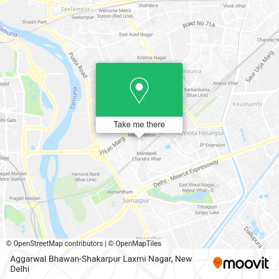Aggarwal Bhawan-Shakarpur Laxmi Nagar map