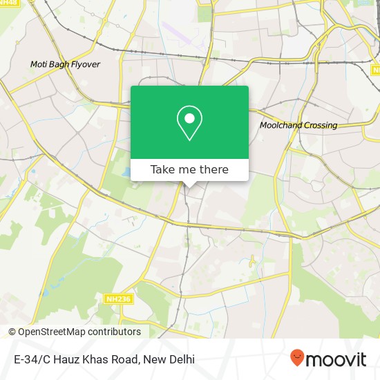 E-34/C Hauz Khas Road map