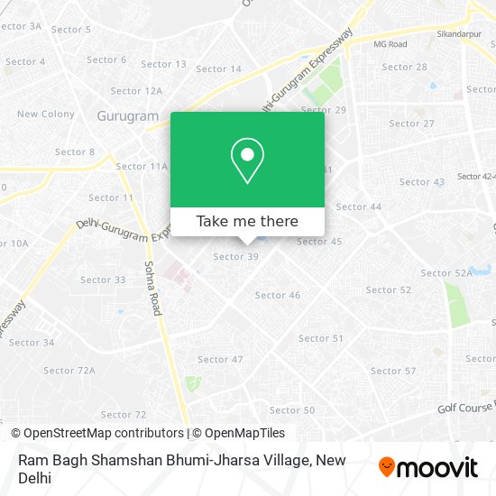 Ram Bagh Shamshan Bhumi-Jharsa Village map
