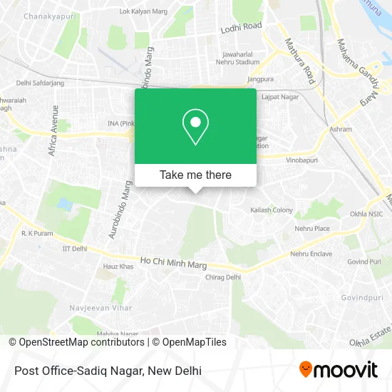 Post Office-Sadiq Nagar map