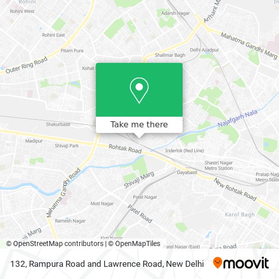 132, Rampura Road and Lawrence Road map