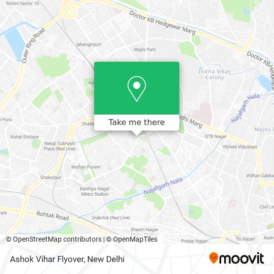 Ashok Vihar Flyover map