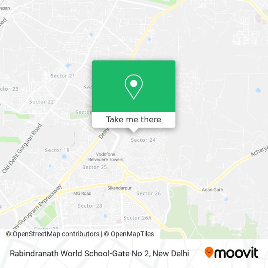 Rabindranath World School-Gate No 2 map