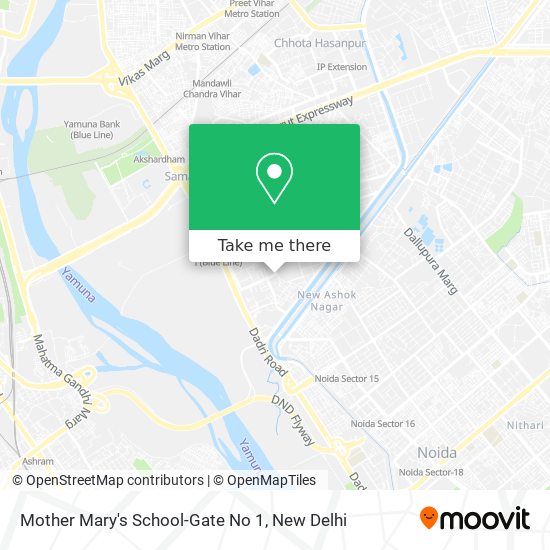 Mother Mary's School-Gate No 1 map