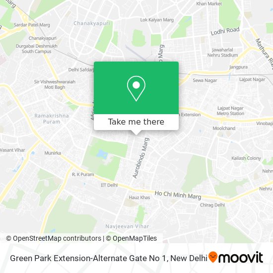 Green Park Extension-Alternate Gate No 1 map