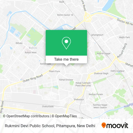 Rukmini Devi Public School, Pitampura map
