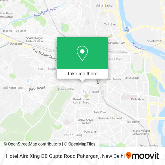 Hotel Aira Xing-DB Gupta Road Paharganj map