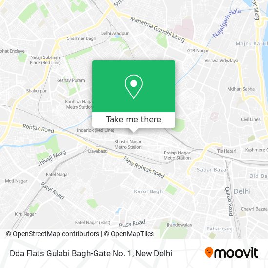 Dda Flats Gulabi Bagh-Gate No. 1 map