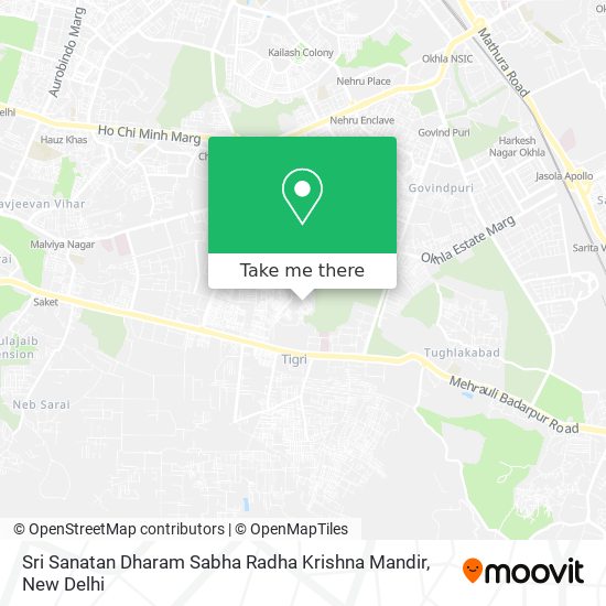 Sri Sanatan Dharam Sabha Radha Krishna Mandir map