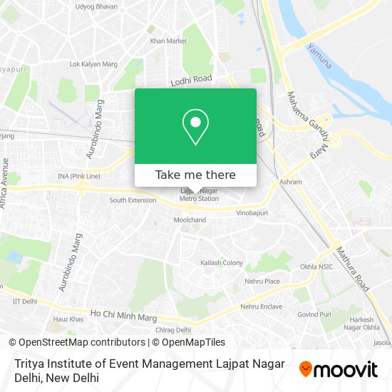 Tritya Institute of Event Management Lajpat Nagar Delhi map