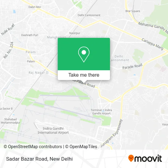 Sadar Bazar Road map